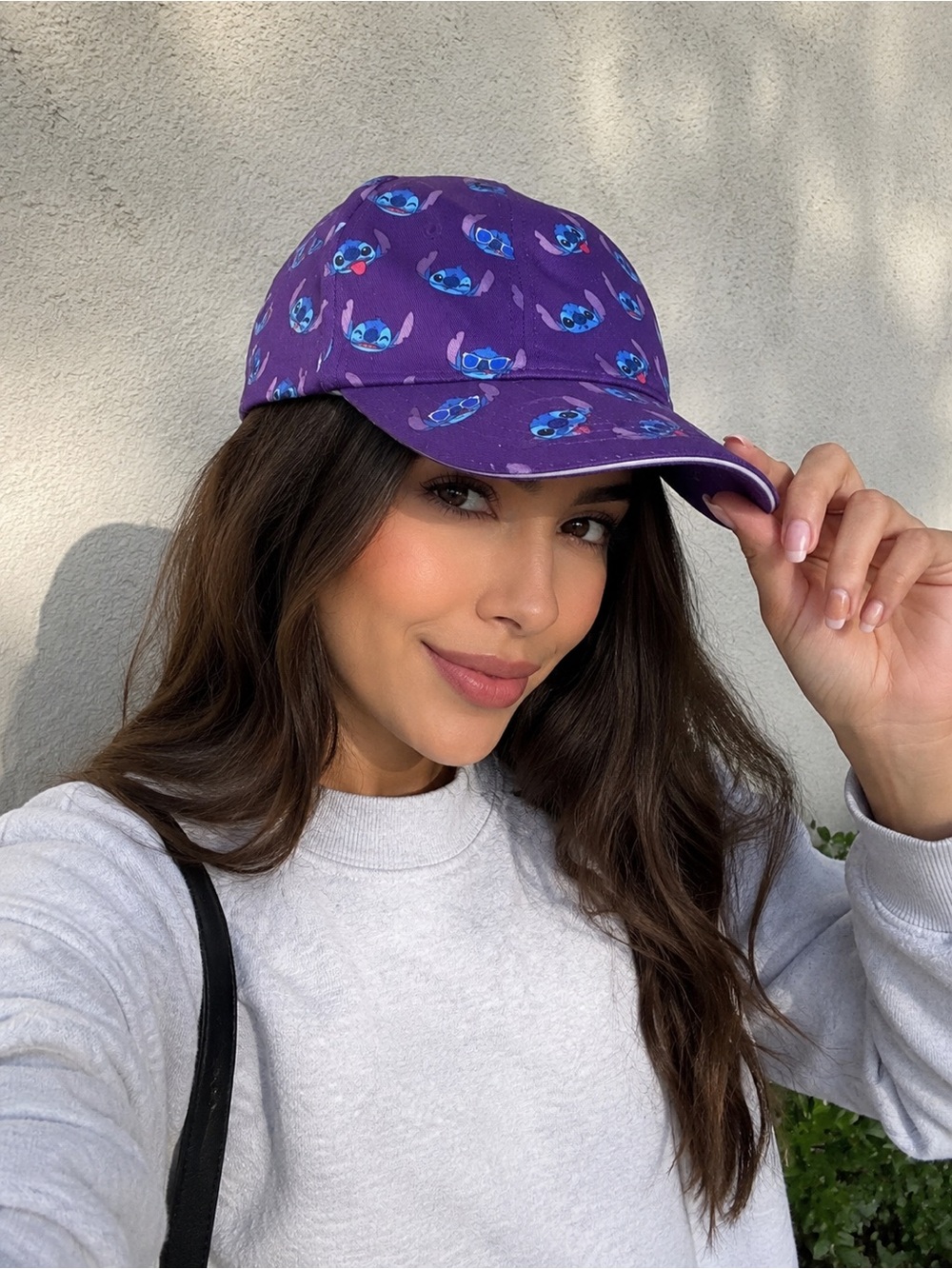 Disney Stitch Purple All Over Print Adjustable Baseball Cap Hat OSFM 💜🕶️✨